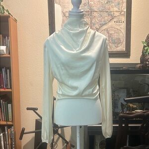 SHEIN Cream Cowl Neck Sweater